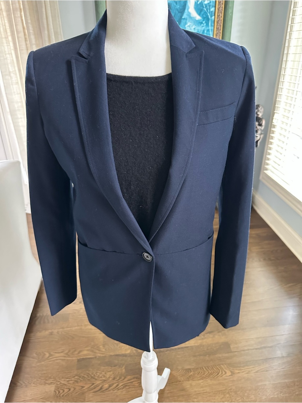 Armani Exchange Navy Single-Button Women's Blazer